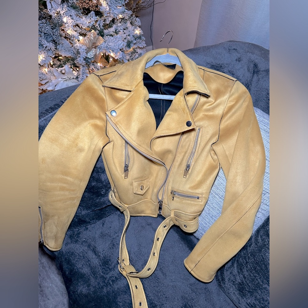 Zara suede biker jacket
